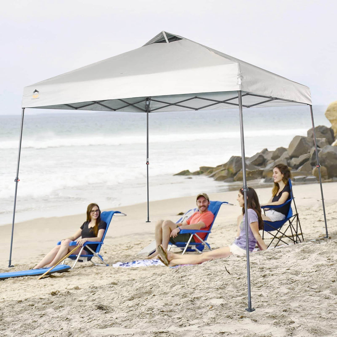 9x9 Pop Up Canopy Tent with Roller Bag – Slant Leg Outdoor Shade for Events & Camping