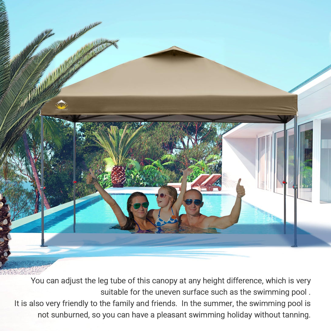 Tente pliante 10x10 - Ombre instantanée pour plage et extérieur