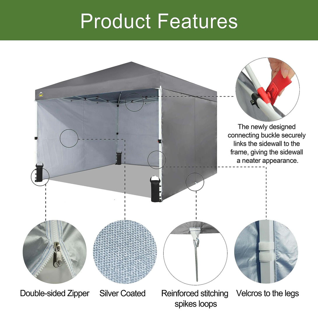 10x10 Commercial CenterLOK™ Canopy & 4 Sidewalls