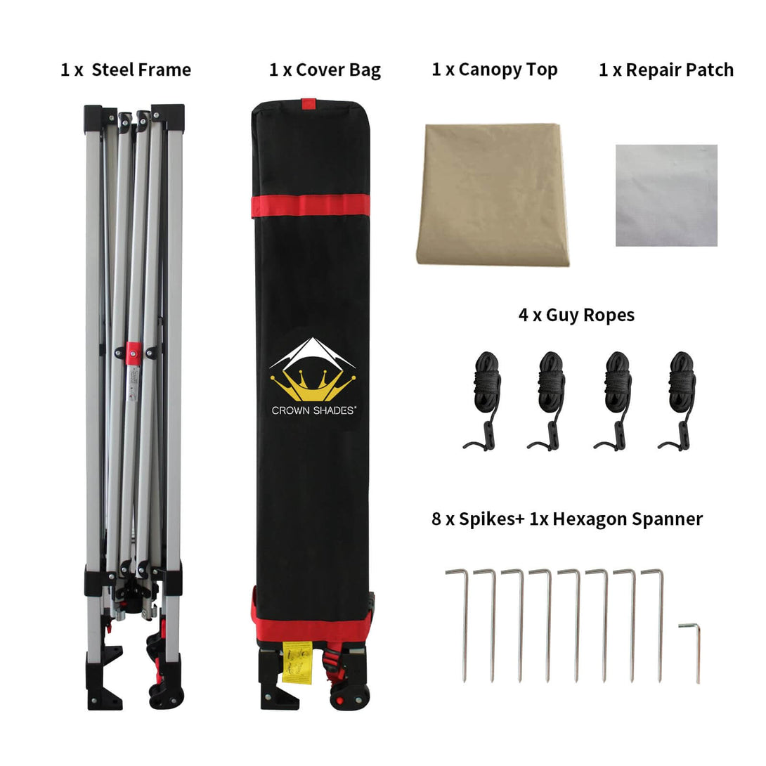 Canopée Recreational Centerlok 8x8 - Sto 'N Go, Revêtement Argenté, 150D - RS64F