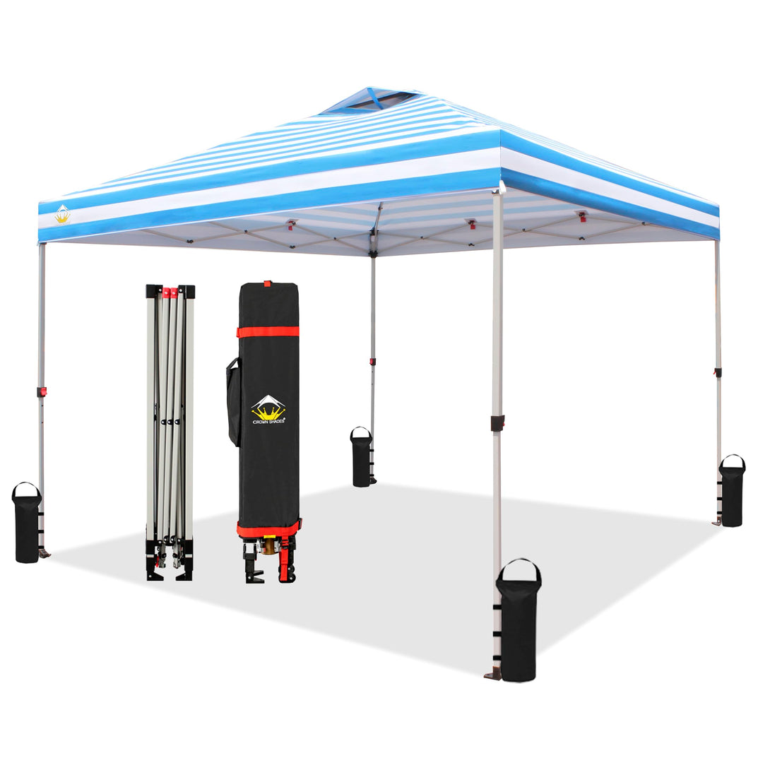 10x10 Recreational Centerlok Canopy - Sto 'N Go, Silver Coated, 150D - RM100H