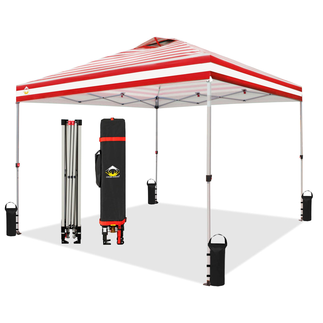 10x10 Recreational Centerlok Canopy - Sto 'N Go, Silver Coated, 150D - RM100H
