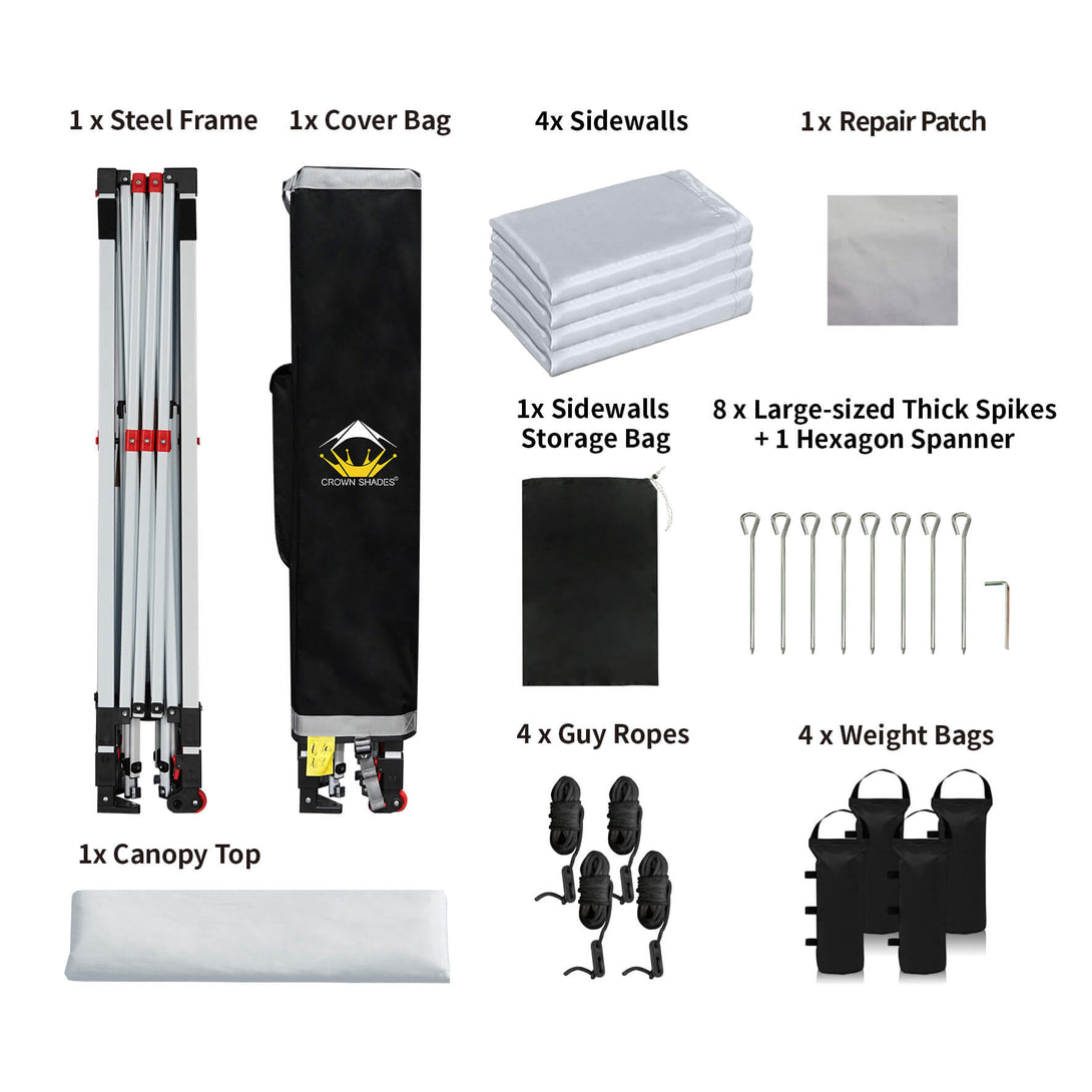 10x10 Commercial CenterLOK™ Canopy & 4 Sidewalls