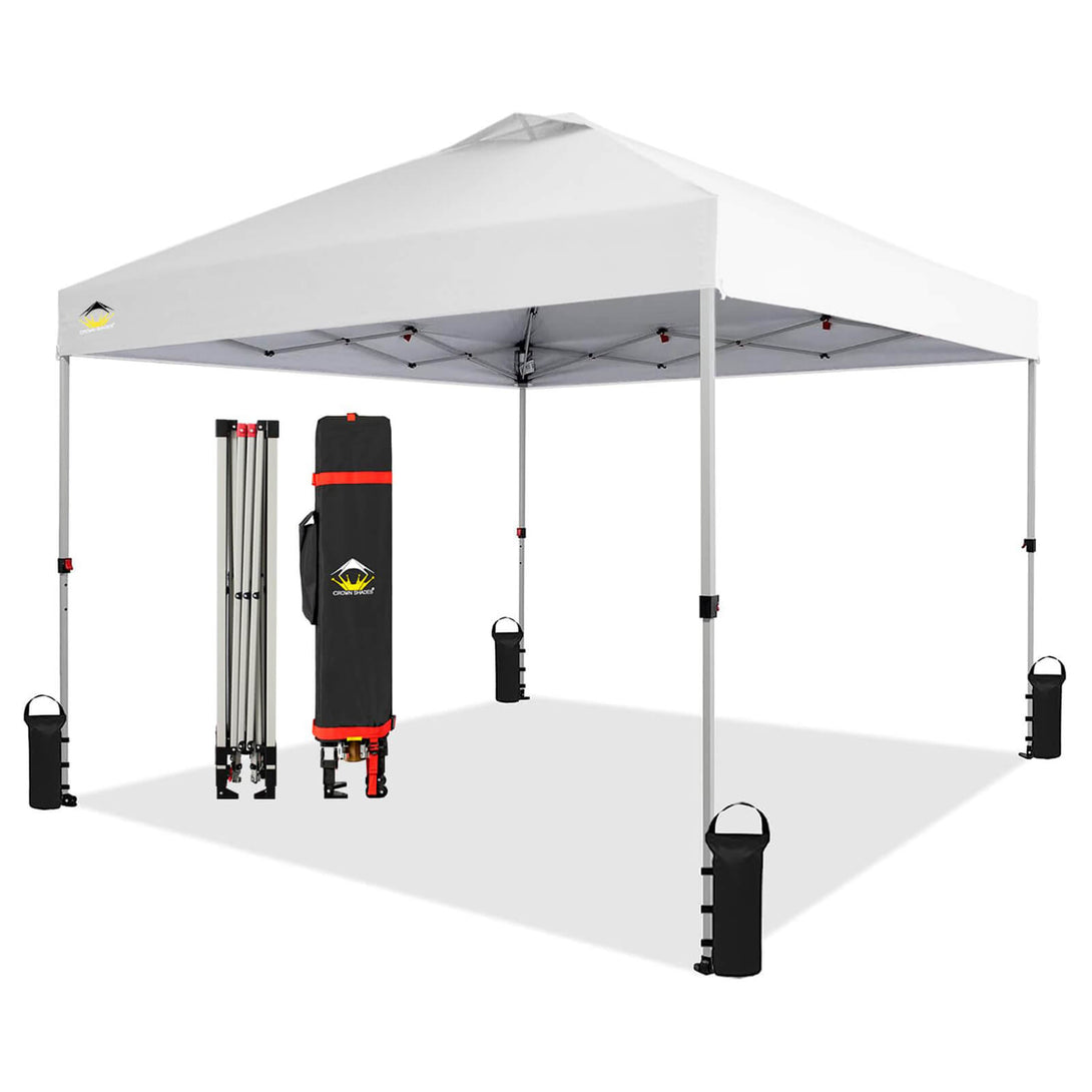 10x10 Recreational Centerlok Canopy - Sto 'N Go, Silver Coated, 150D - RM100H