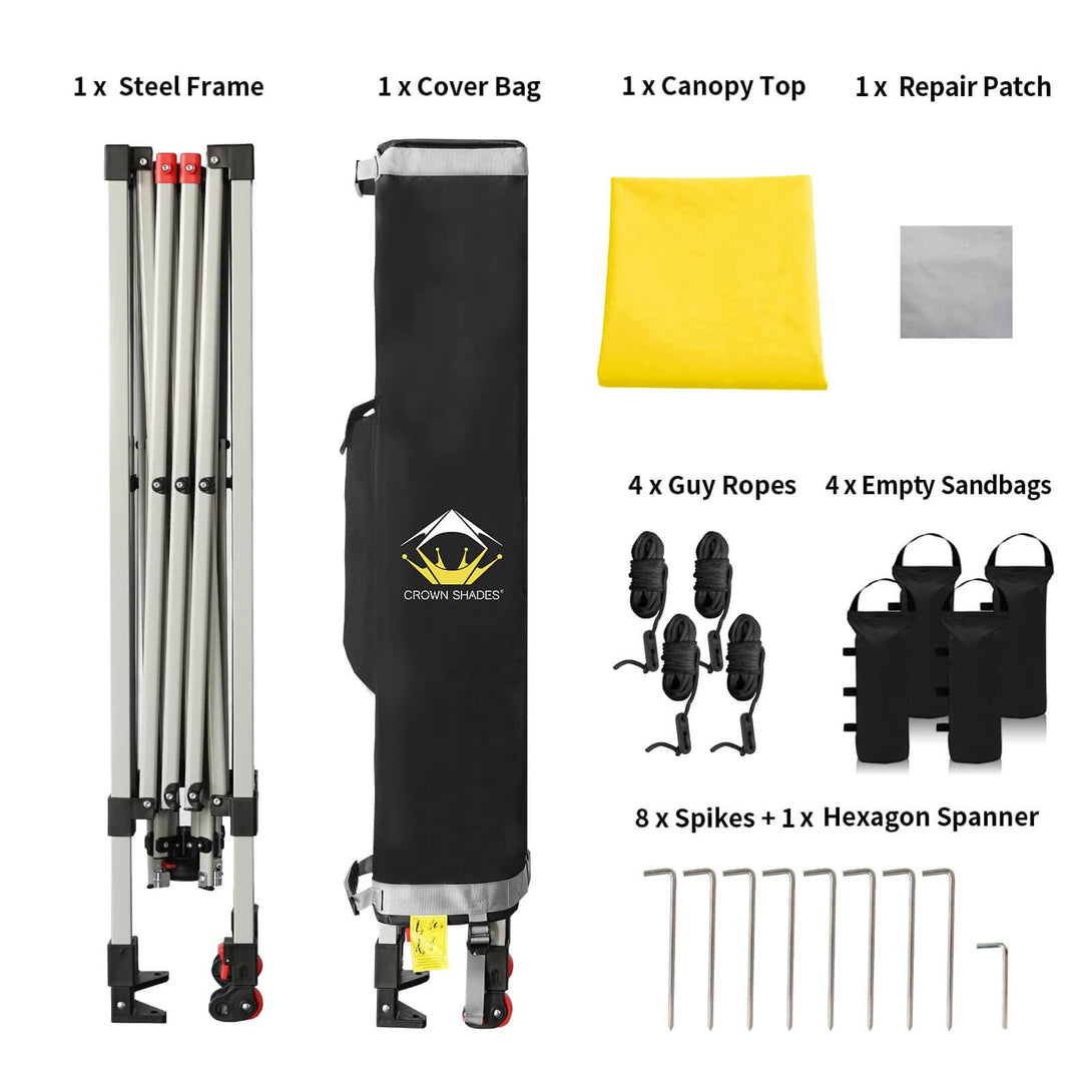Canopée Recreational Centerlok 8x8 - Sto 'N Go, Revêtement Argenté, 150D - RS64F