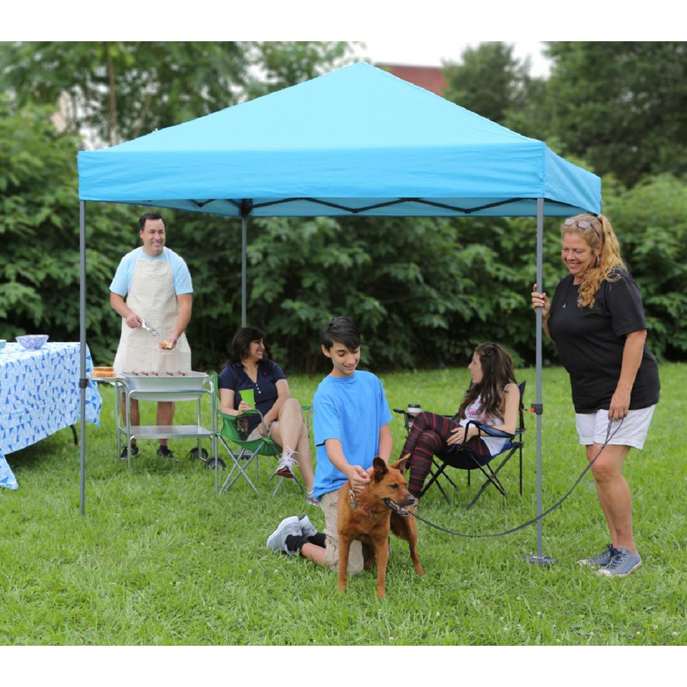  CROWN SHADES 8x8 Pop up Canopy Instant Canopy with 1 Removable  Sidewall,4 Ropes & 8 Stakes, STO'N and Go Bag, Blue : Patio, Lawn & Garden