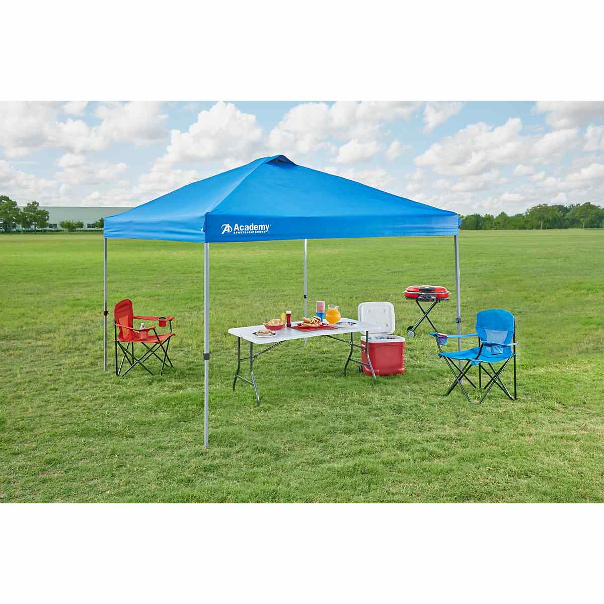 CROWN SHADES 13X13 Outdoor Pop Up Gazebo Patended Center Lock Quick Setup  Wheeled STO-N-Go Cover Bag Instant Canopy Tent with Mosquito Nettings  (13x13, Blue) 